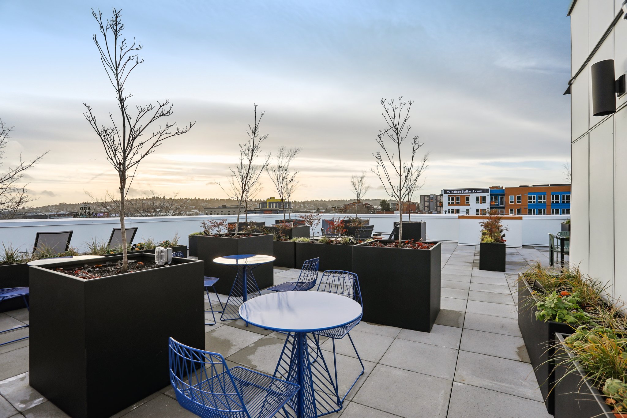 Carrick rooftop deck sitting area